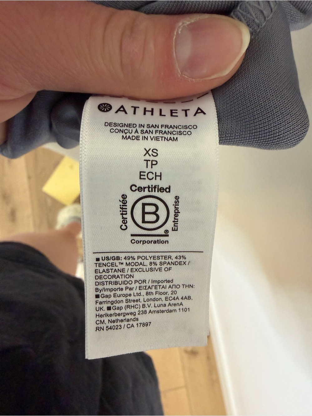 Athleta Slate Blue Crewneck Pullover Sweatshirt Size XS - Picture 3 of 4